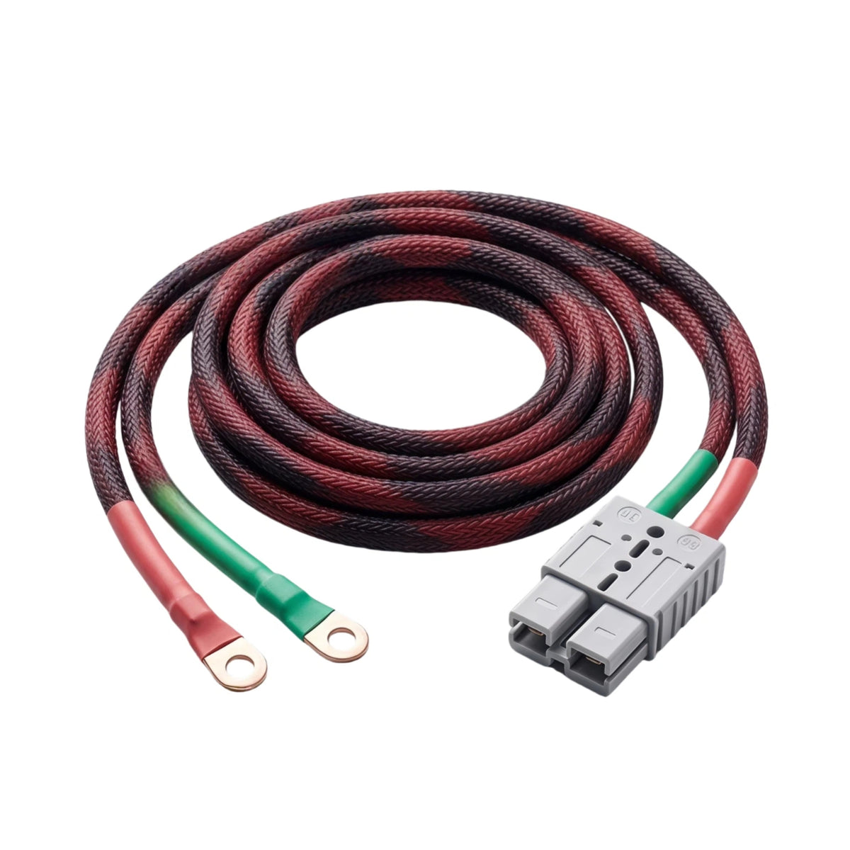Anderson SB50 to Ring Terminal Cable 50A 600V DC – 10AWG High-Temp Silicone Harness for E-Moto & EV Battery | SLYT