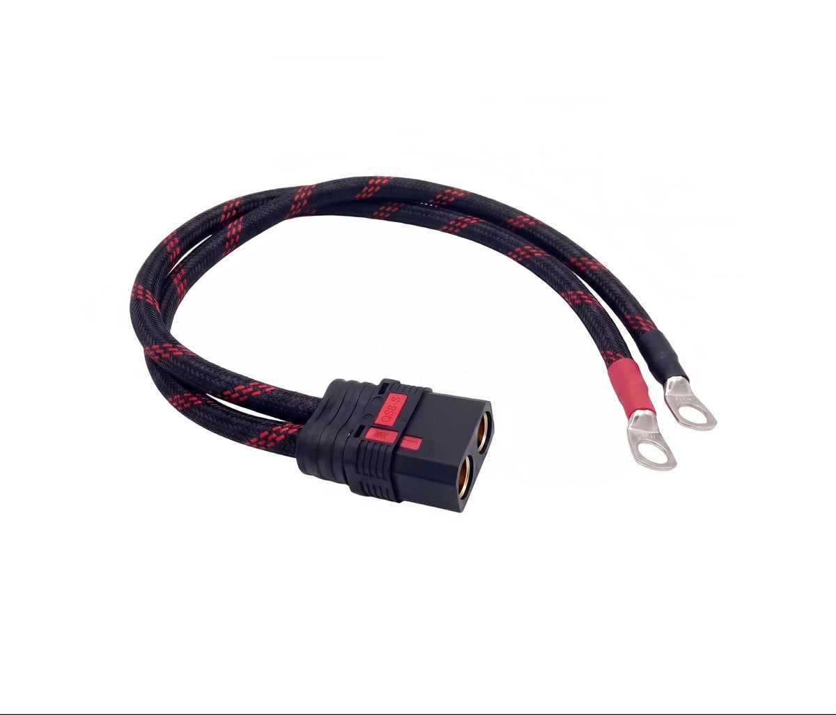 QS8-S Connector 8AWG 110A-130A High Current Harness for E-Bike E-Moto Drone Battery — Gold-Plated 8mm Bullet, UL94 V-0, 500A Peak | SLYT