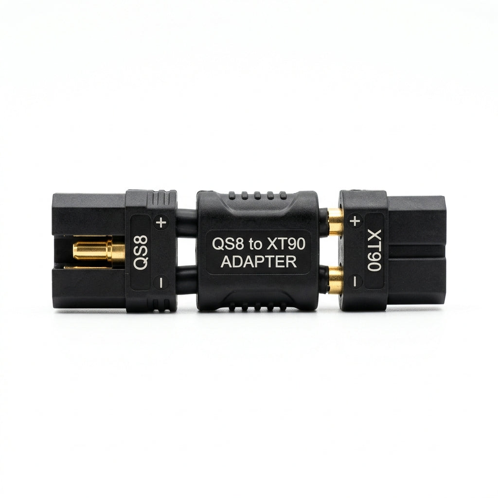 QS8 to XT90 Adapter Cable 10AWG – Anti-Spark, 45A, IP67 Waterproof for RC & EV