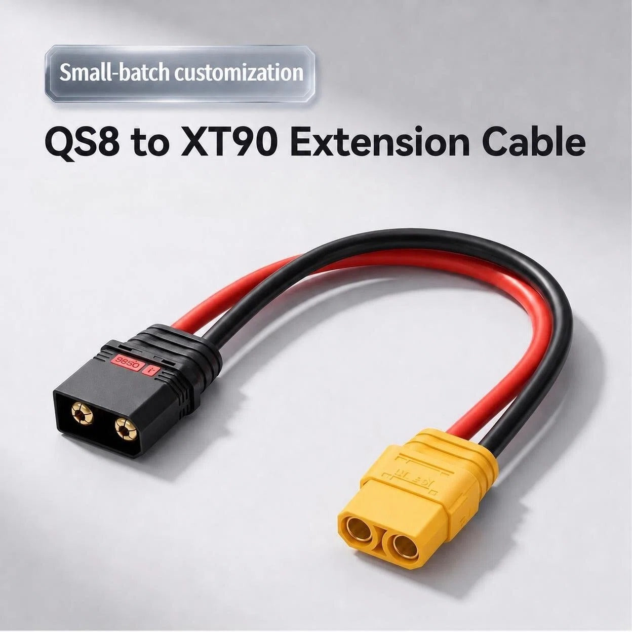 QS8 to XT90 Adapter Cable 10AWG – 45A, IP67 Waterproof for RC & EV